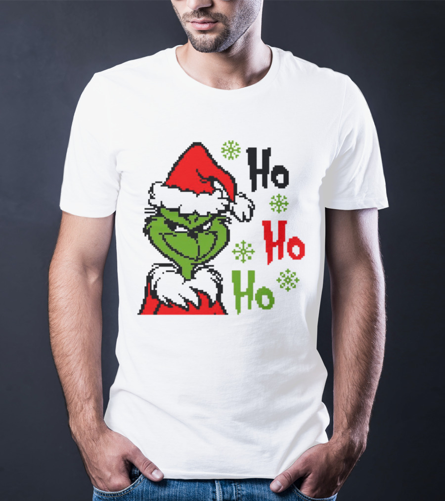 Santa Grinch Ho Ho Ho Merry Christmas T-Shirt