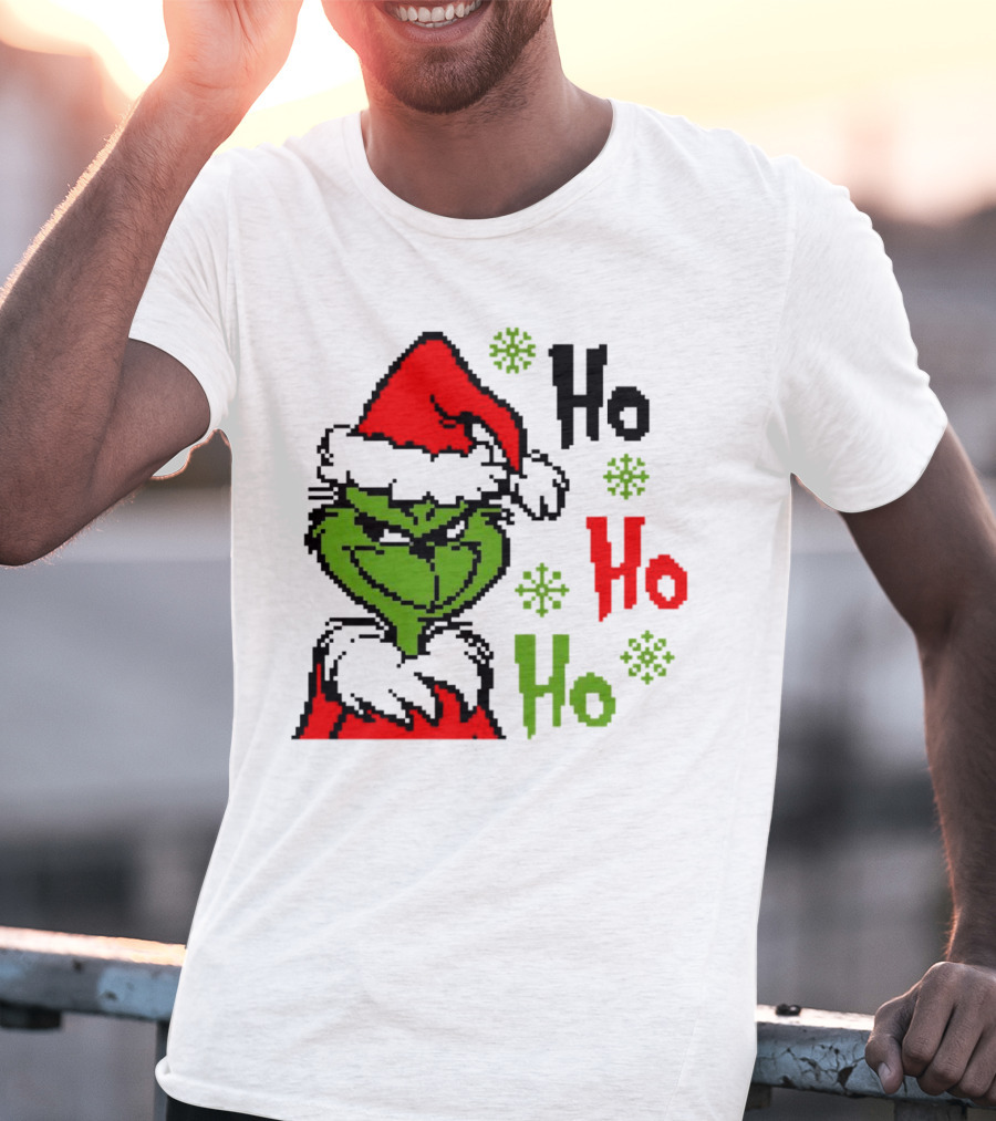 Santa Grinch Ho Ho Ho Merry Christmas T-Shirt