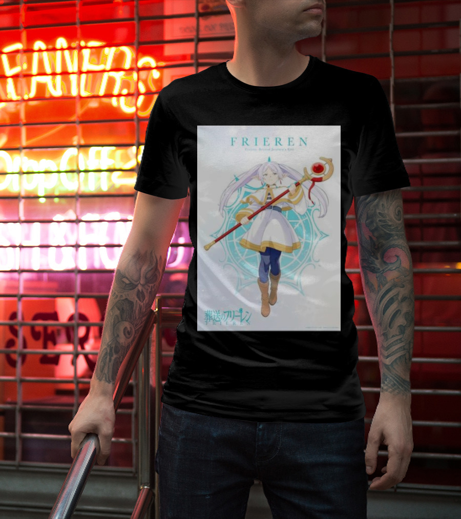 Frieren Beyond Journey's End Sousou No Frieren Anime Character Wand T-Shirt
