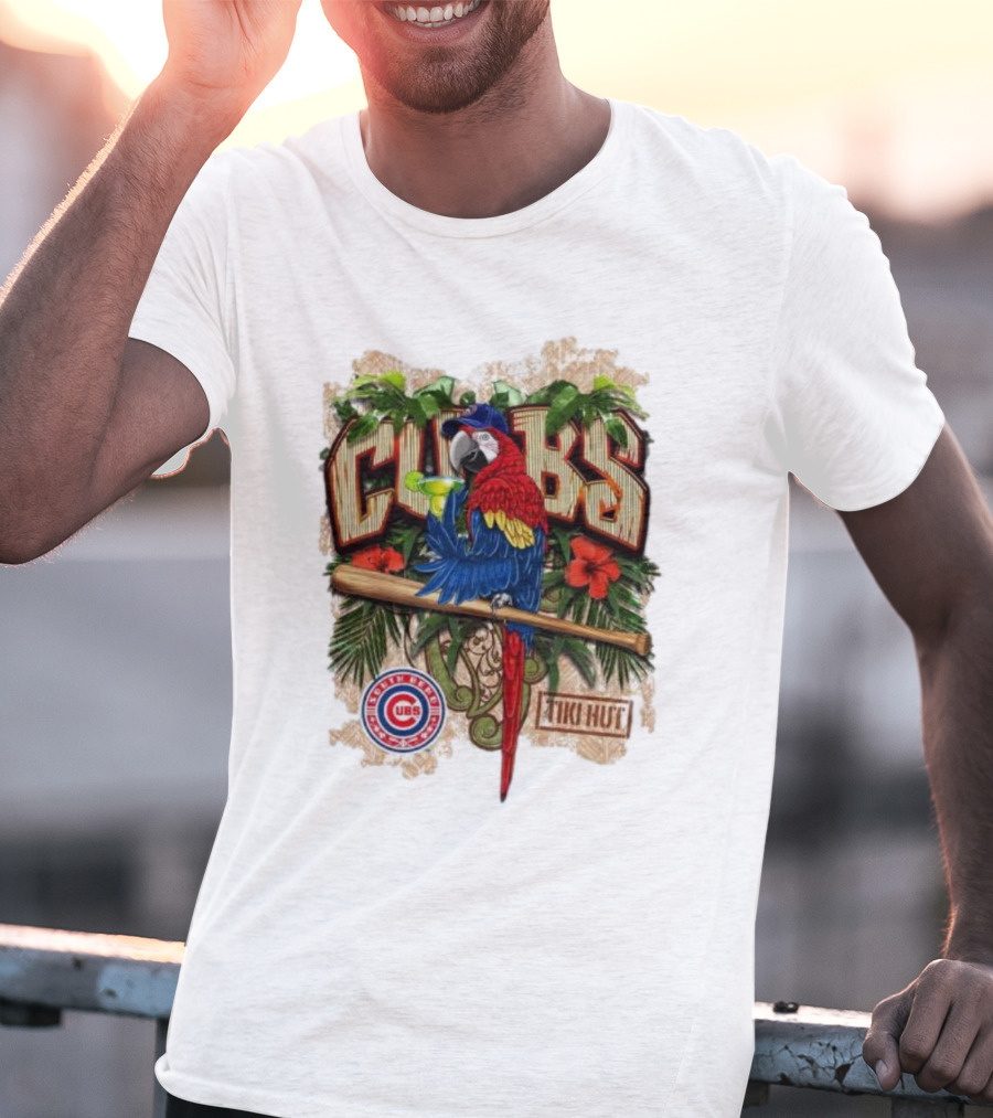 Cubs Parrot Tiki Hut South Bend Cubs Logo Tropical Baseball T-Shirt