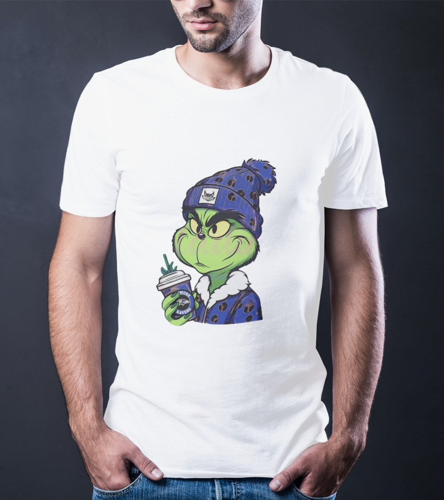 Grinch Boujee Baltimore Ravens Coffee Lover T-Shirt