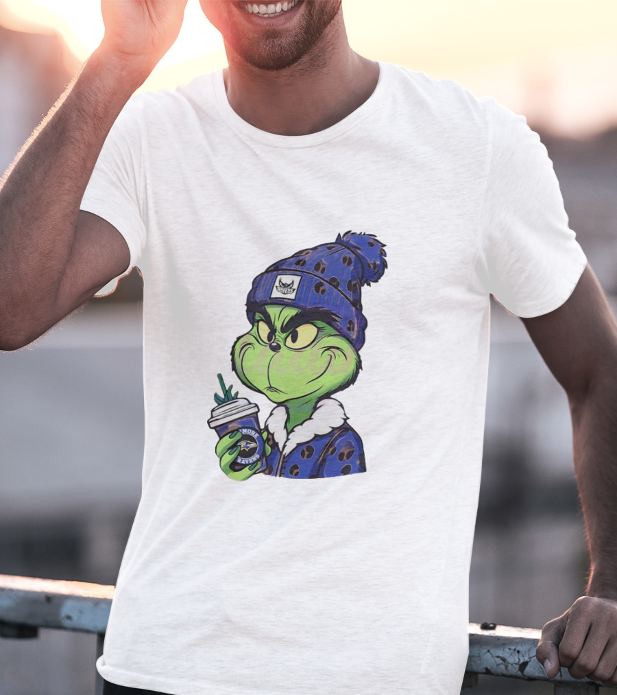 Grinch Boujee Baltimore Ravens Coffee Lover T-Shirt