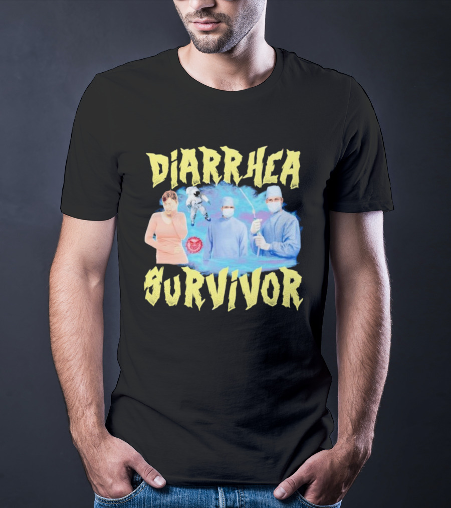 Diarrhea Survivor Funny Medical Humor With Doctors And Patient T-Shirt