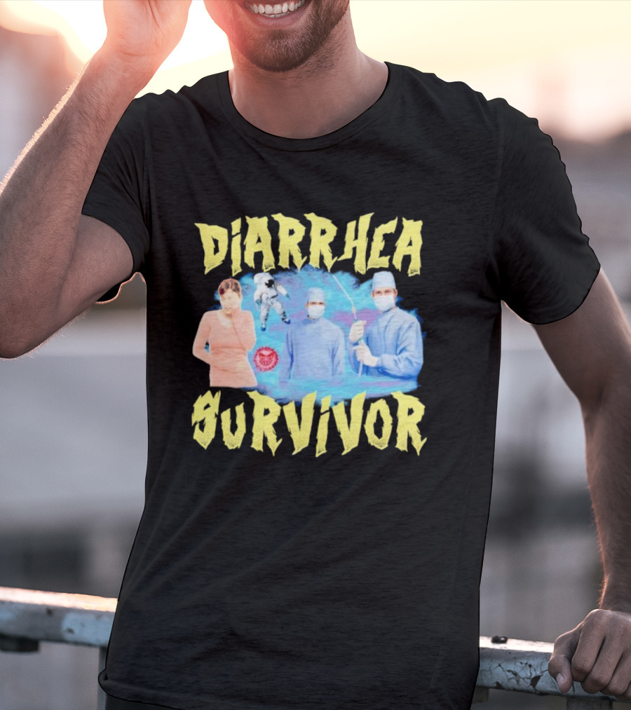 Diarrhea Survivor Funny Medical Humor With Doctors And Patient T-Shirt