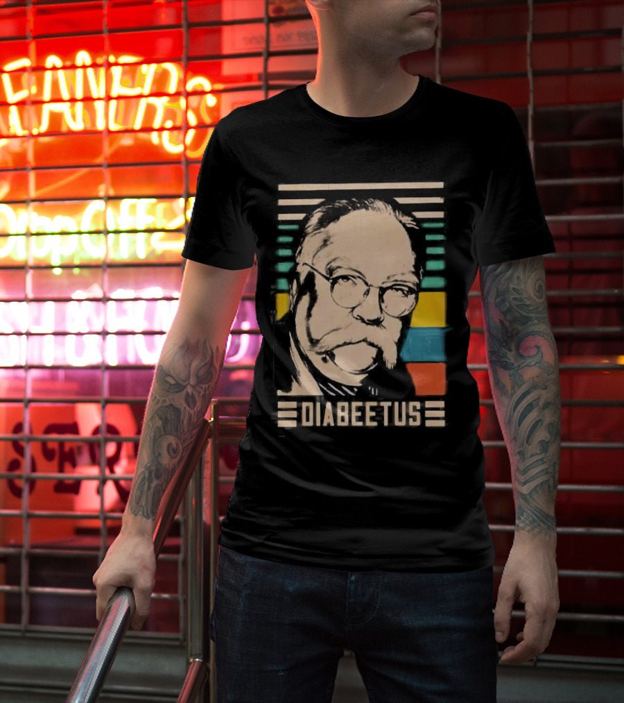Diabeetus Wilford Brimley Vintage Retro Stripes T-Shirt