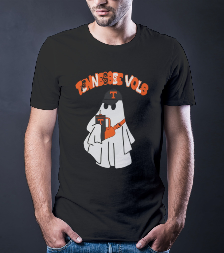 TENNESSEE VOLS GHOST WITH HAT AND DRINK T-Shirt