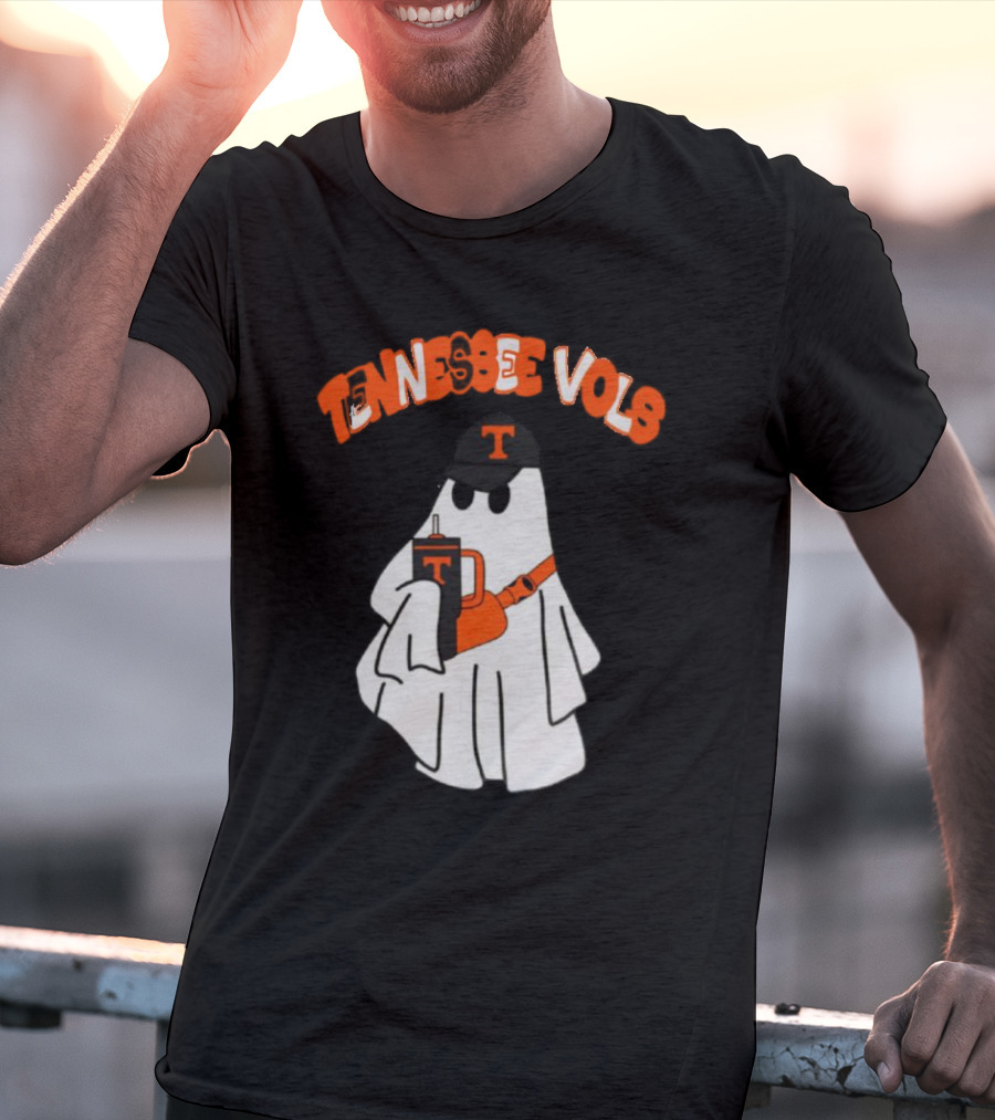 TENNESSEE VOLS GHOST WITH HAT AND DRINK T-Shirt