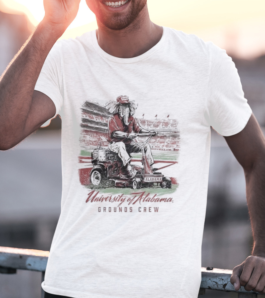 University Of Alabama Grounds Crew Elephant Stadium Mowing T-Shirt