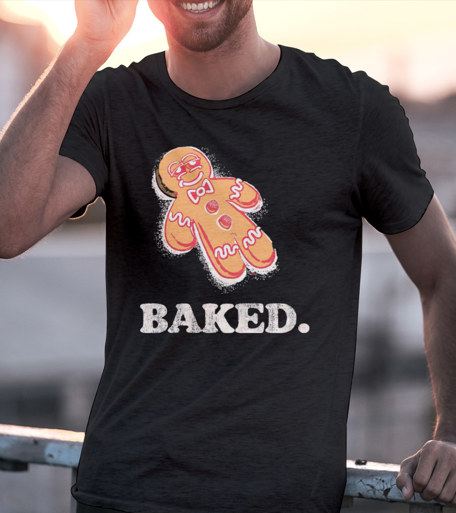 Baked Gingerbread Christmas Cookie Humor T-Shirt