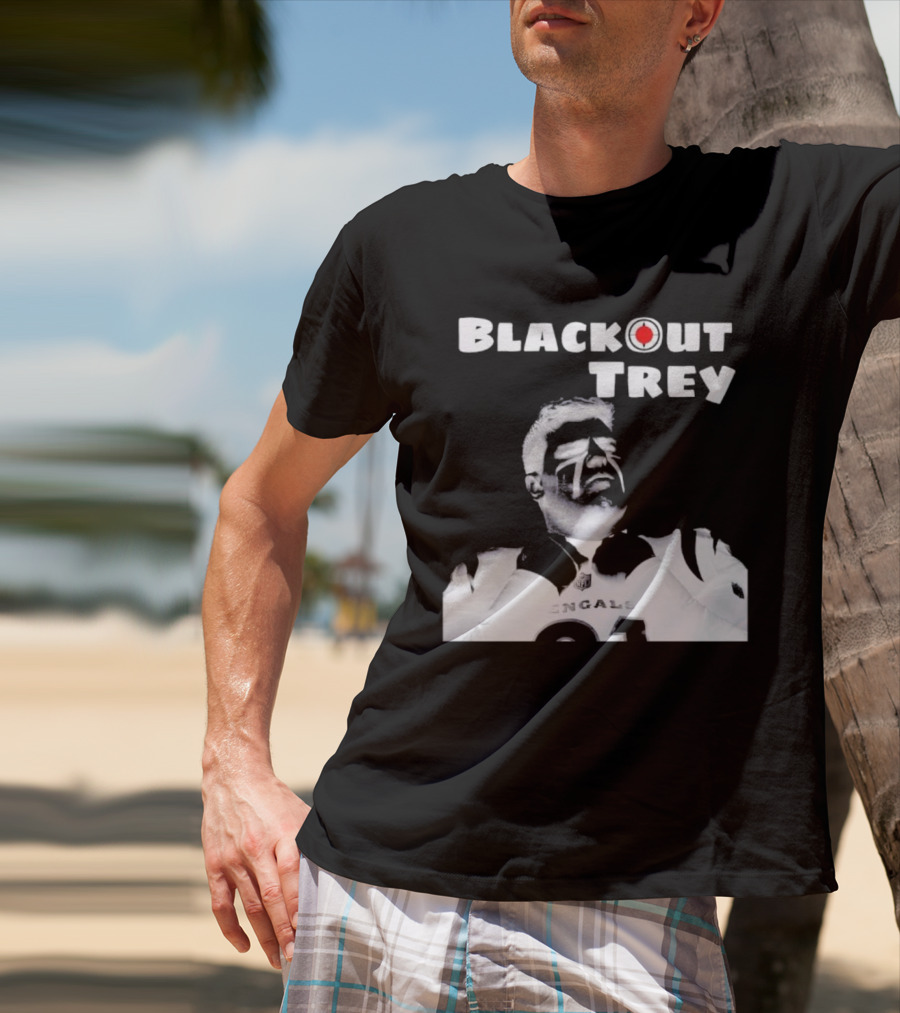 Blackout Trey Cincinnati Bengals 91 T-Shirt