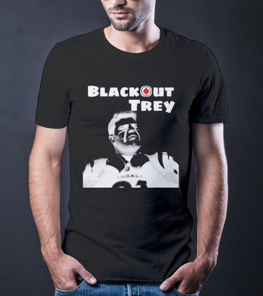 Blackout Trey Cincinnati Bengals 91 T-Shirt