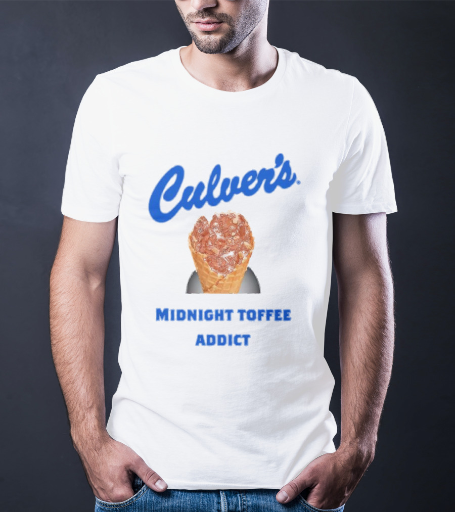 Culver’s Midnight Toffee Addict Ice Cream Cone Fan Favorite T-Shirt