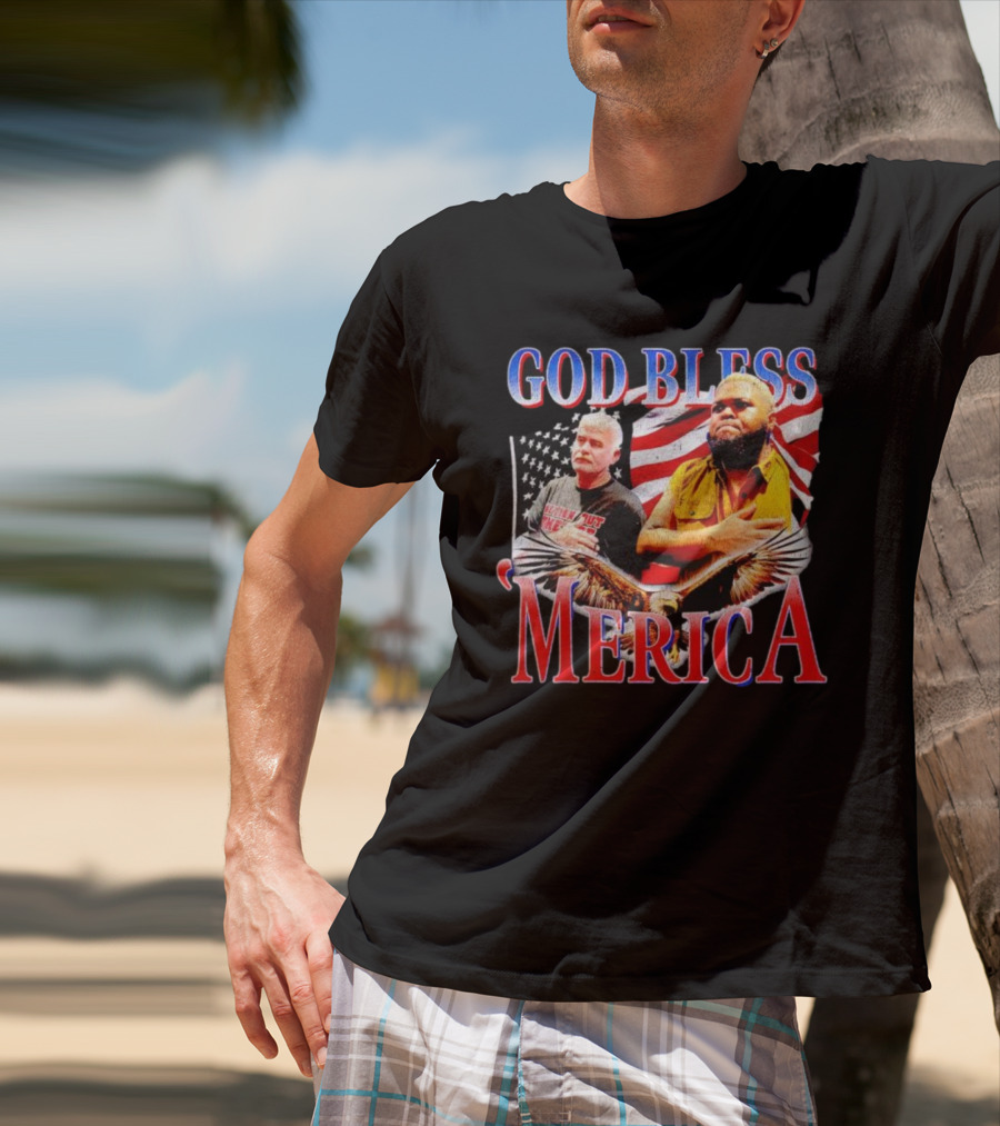 GOD BLESS ‘MERICA Vintage American Flag And Bald Eagle T-Shirt