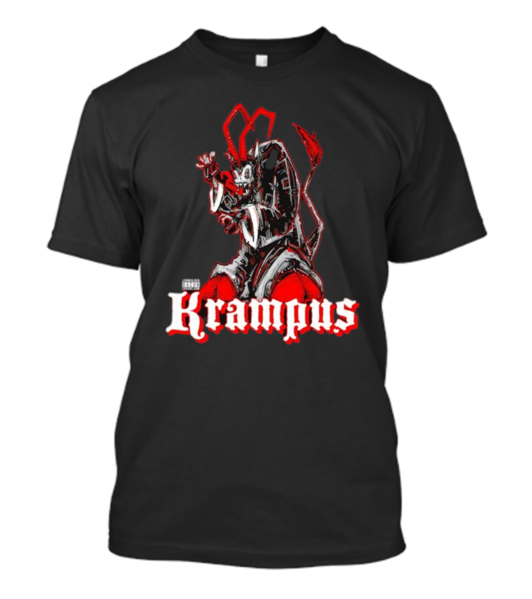 Krampus IV Explicit Content Warning Parental Advisory T-Shirt