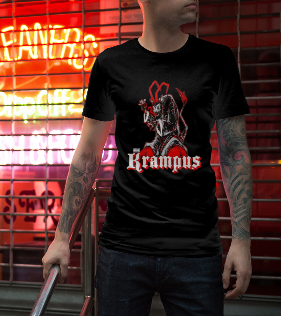 Krampus IV Explicit Content Warning Parental Advisory T-Shirt