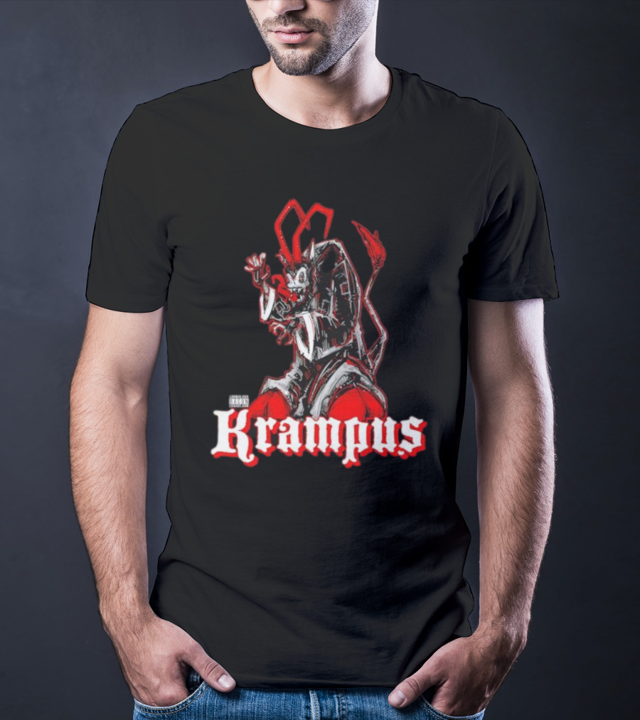 Krampus IV Explicit Content Warning Parental Advisory T-Shirt