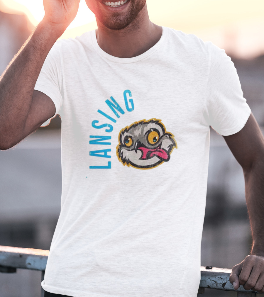 Lansing Baseball Club Owl Mascot T-Shirt