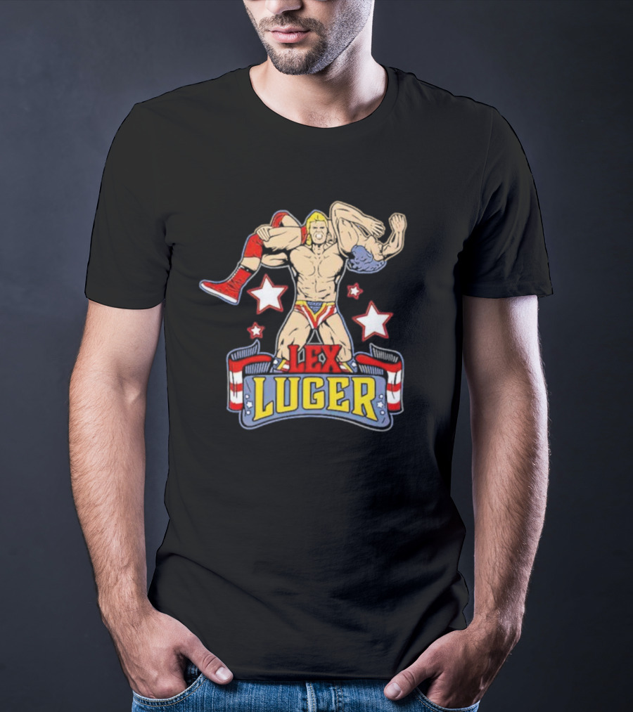 Lex Luger Wrestling Icon Stars And Stripes Torture Rack T-Shirt