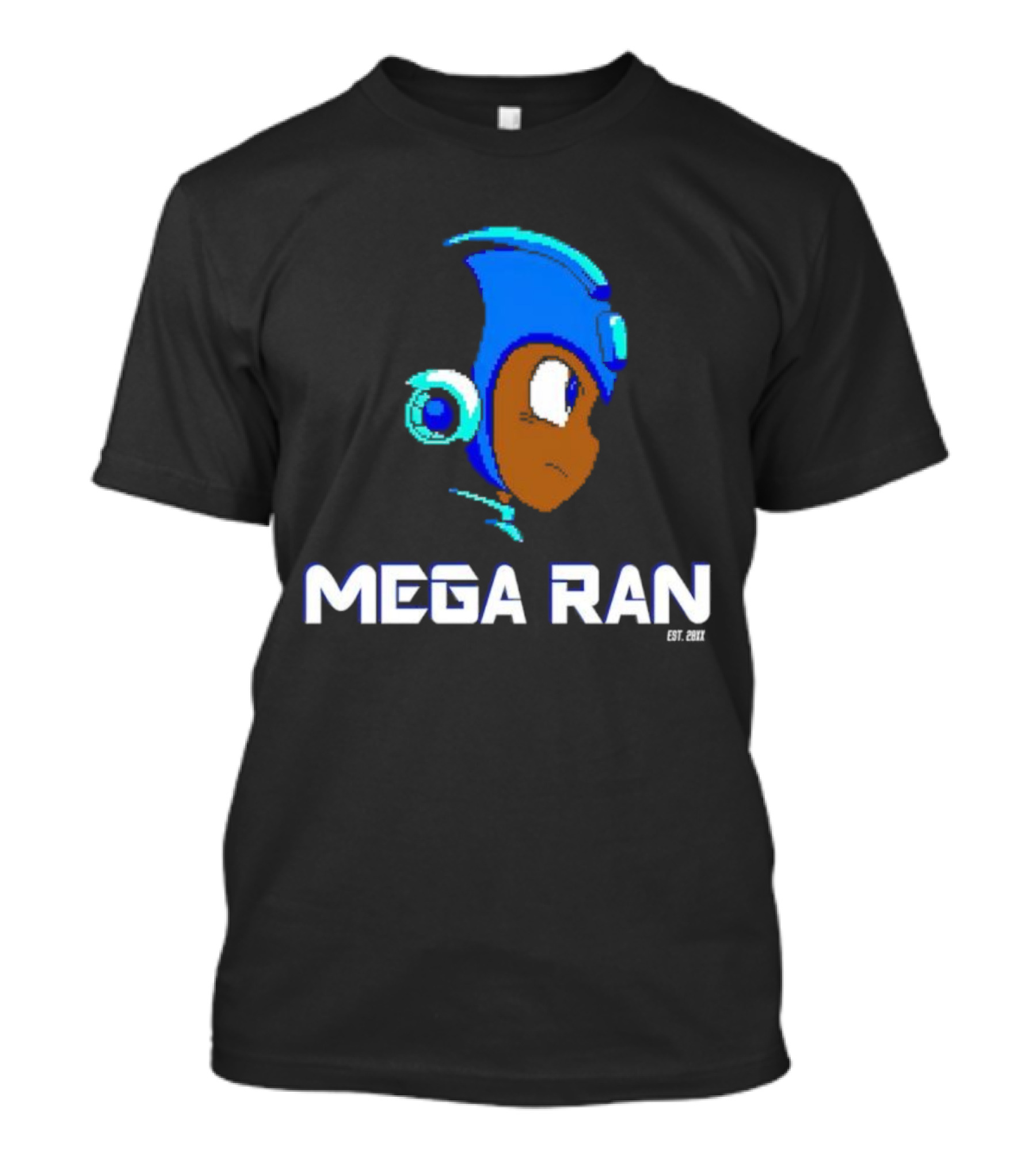 Mega Ran 8-bit EST. 2007 Retro Gaming Character T-Shirt
