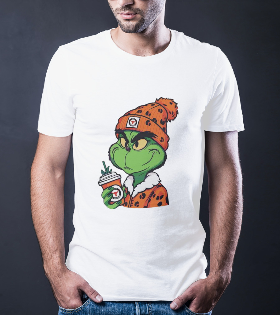 Grinch Boujee Texas Longhorns Cozy Coffee Lover T-Shirt