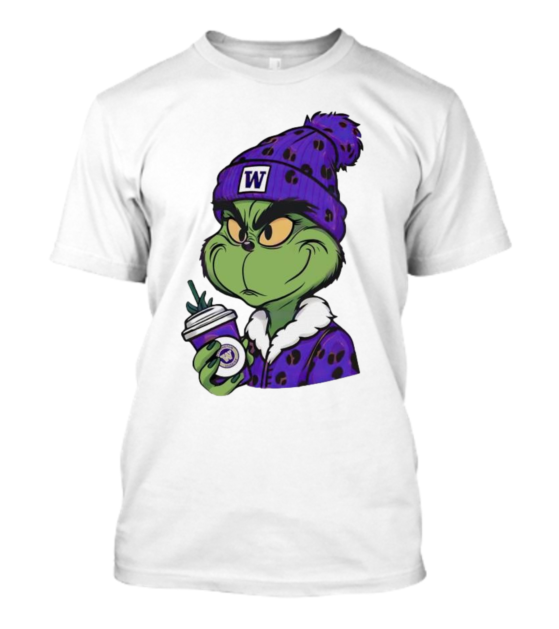 Grinch Boujee W Washington Huskies Coffee T-Shirt