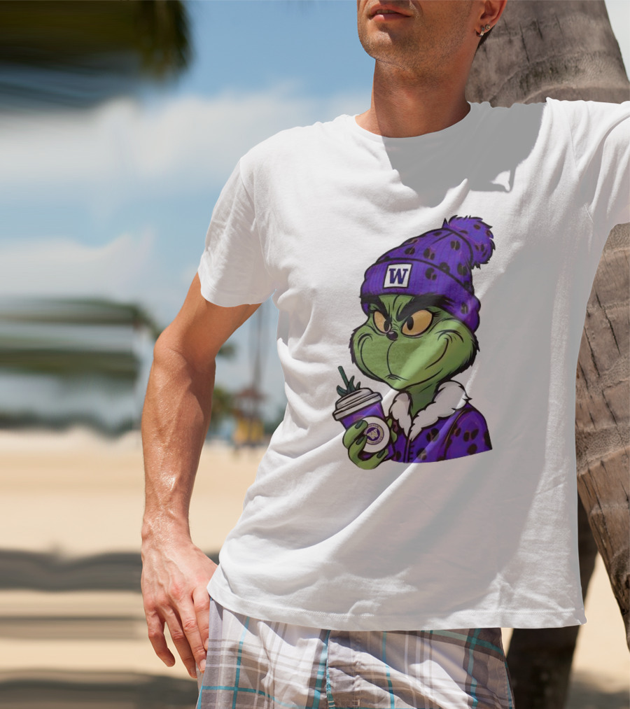 Grinch Boujee W Washington Huskies Coffee T-Shirt