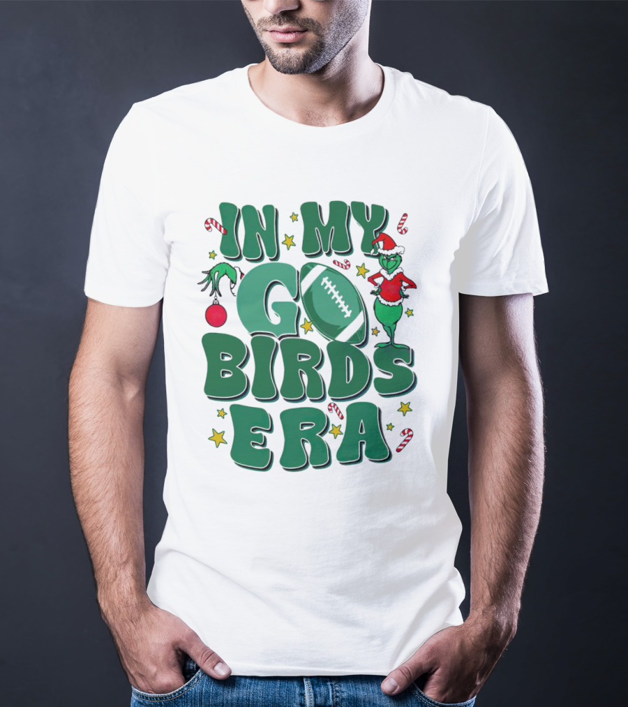 Grinch Go Birds Era Philadelphia Eagles Christmas T-Shirt