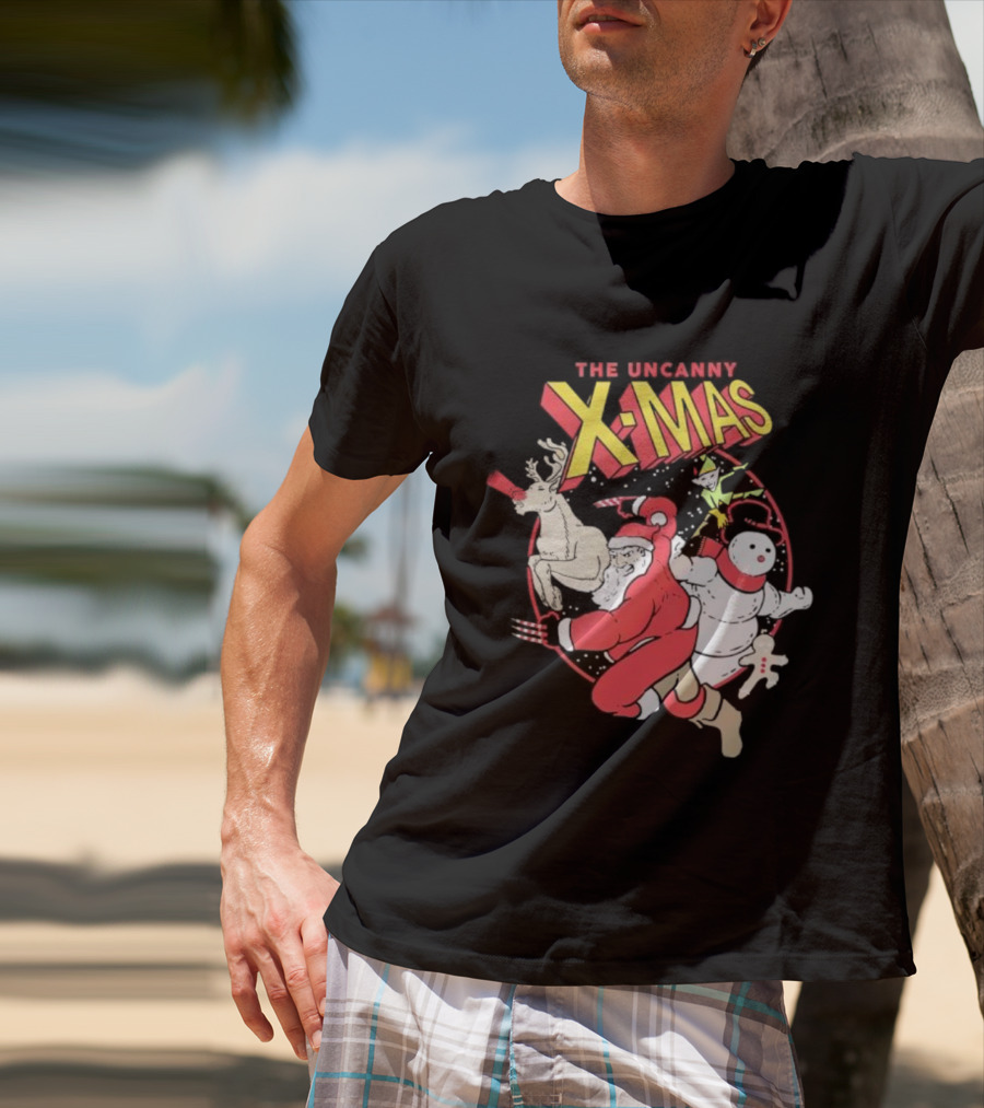 The Uncanny X-Mas Santa Snowman Reindeer Comic T-Shirt