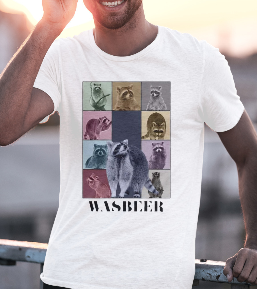 Wasbeer Raccoon Collage The Eras Tour T-Shirt