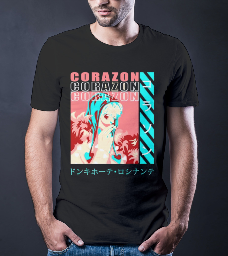 Corazon Donquixote Rosinante One Piece Manga Character T-Shirt
