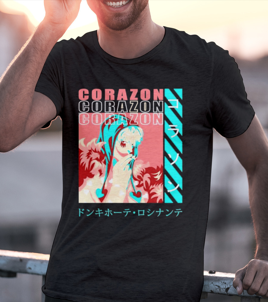 Corazon Donquixote Rosinante One Piece Manga Character T-Shirt