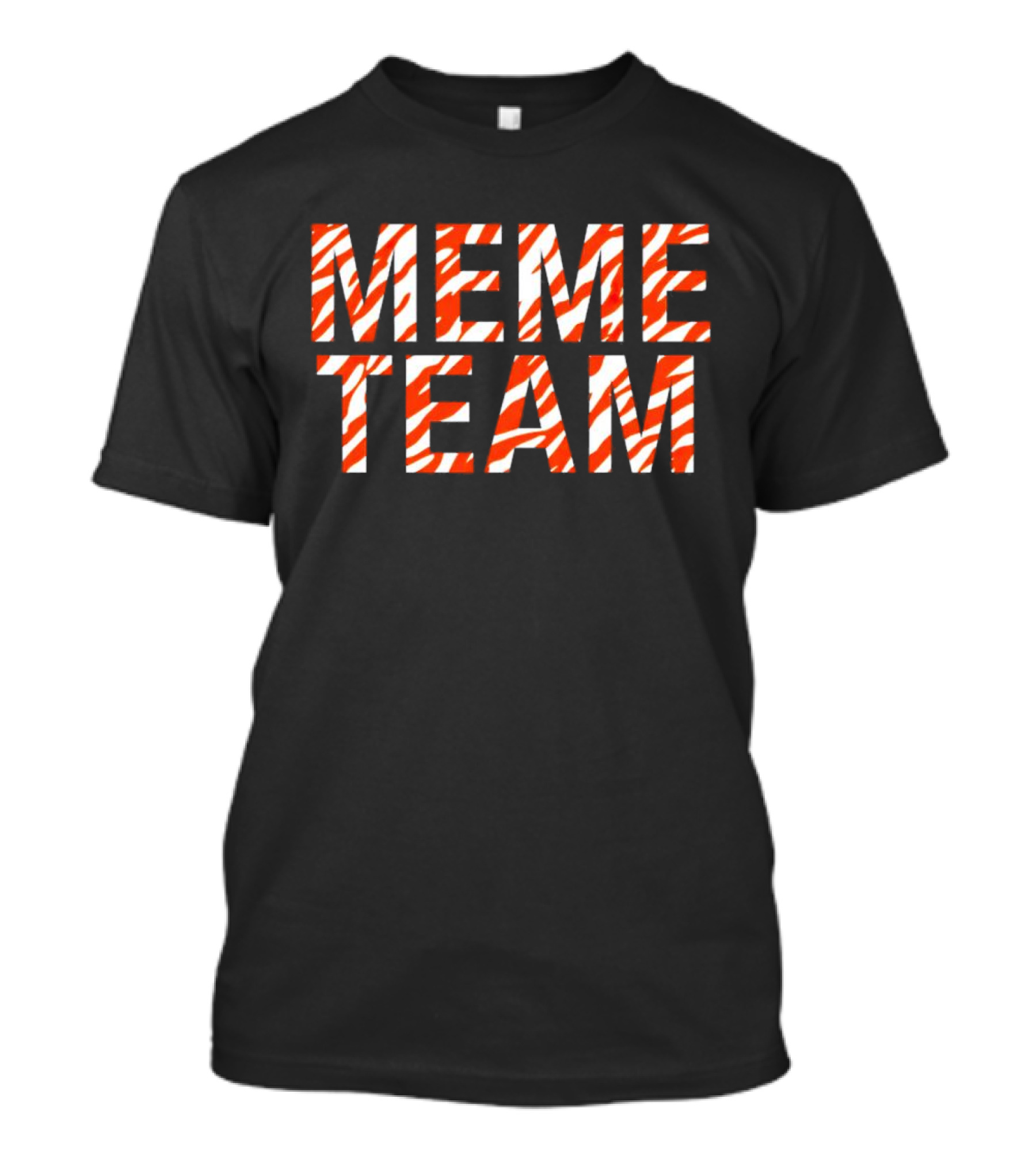 MEME TEAM Red And White Zebra Print T-Shirt