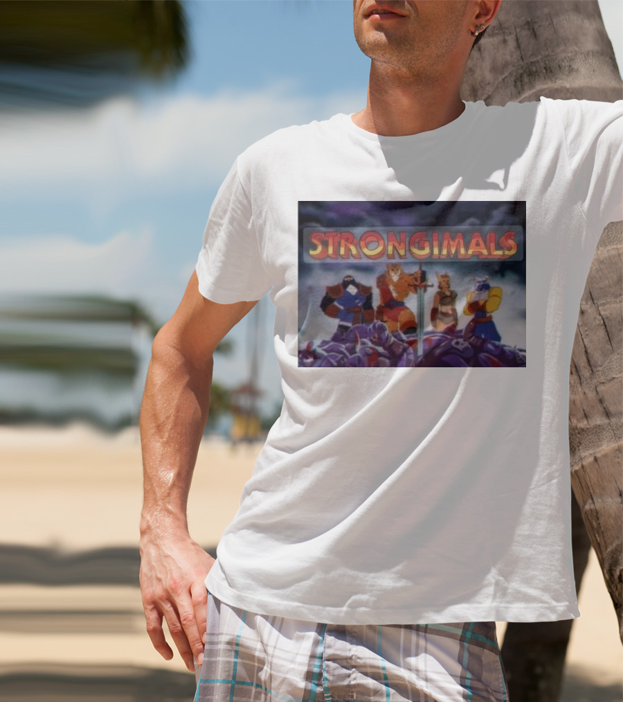 Strongimals Cartoon Warriors Assemble T-Shirt