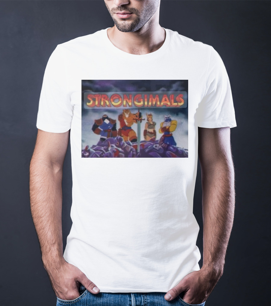 Strongimals Cartoon Warriors Assemble T-Shirt