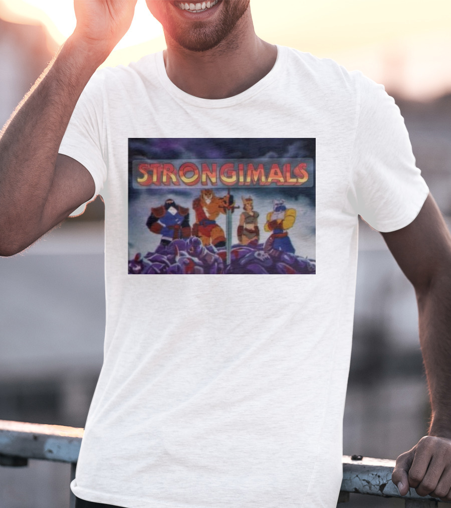 Strongimals Cartoon Warriors Assemble T-Shirt