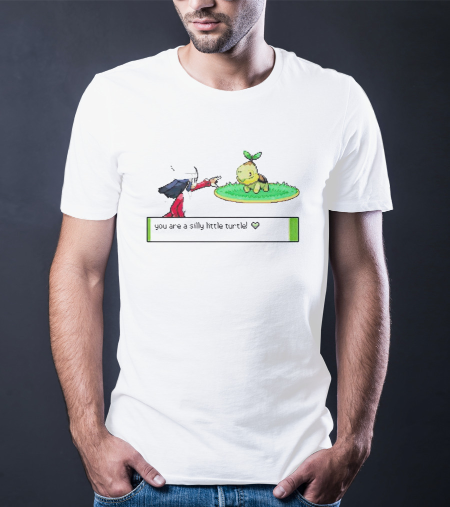 You Are A Silly Little Turtle Retro Pixel Art Showdown T-Shirt