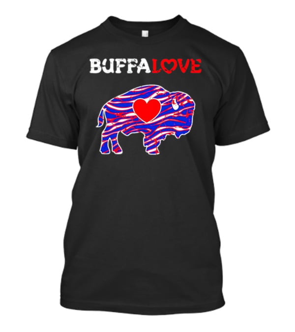 Buffalo Bills Buffalove Heart Logo With Red White Blue Buffalo T-Shirt