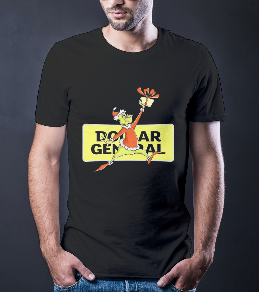 Grinch Christmas Dollar General Gift Iconic Holiday Scene T-Shirt
