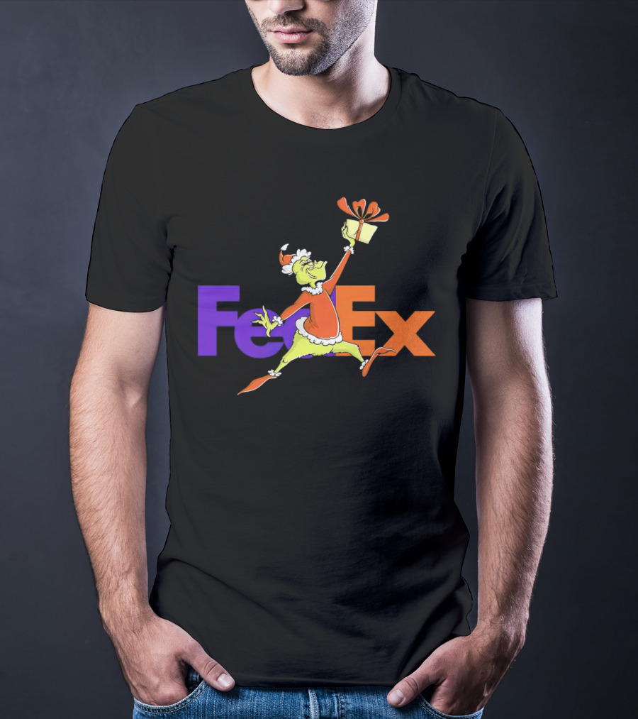 The Grinch Santa FedEx Gift T-Shirt