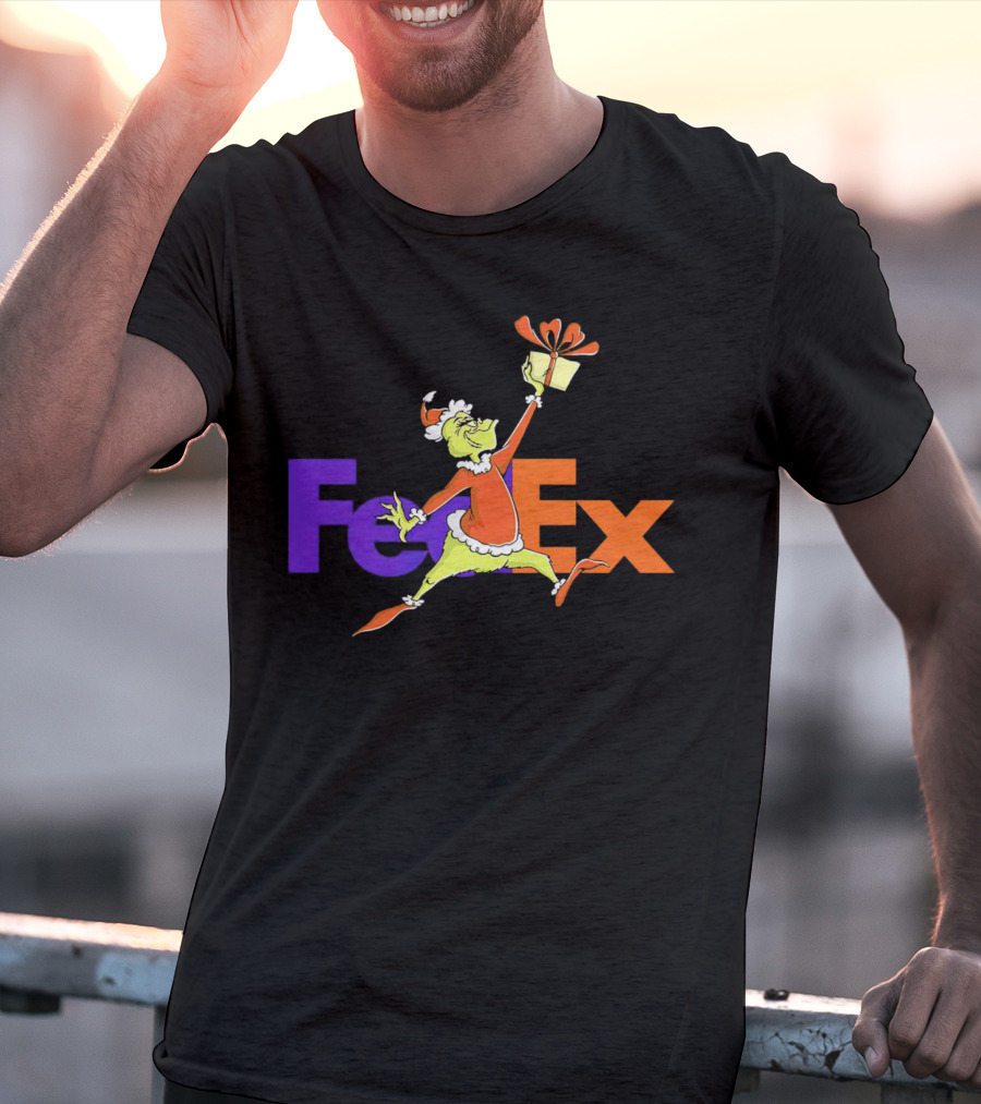 The Grinch Santa FedEx Gift T-Shirt