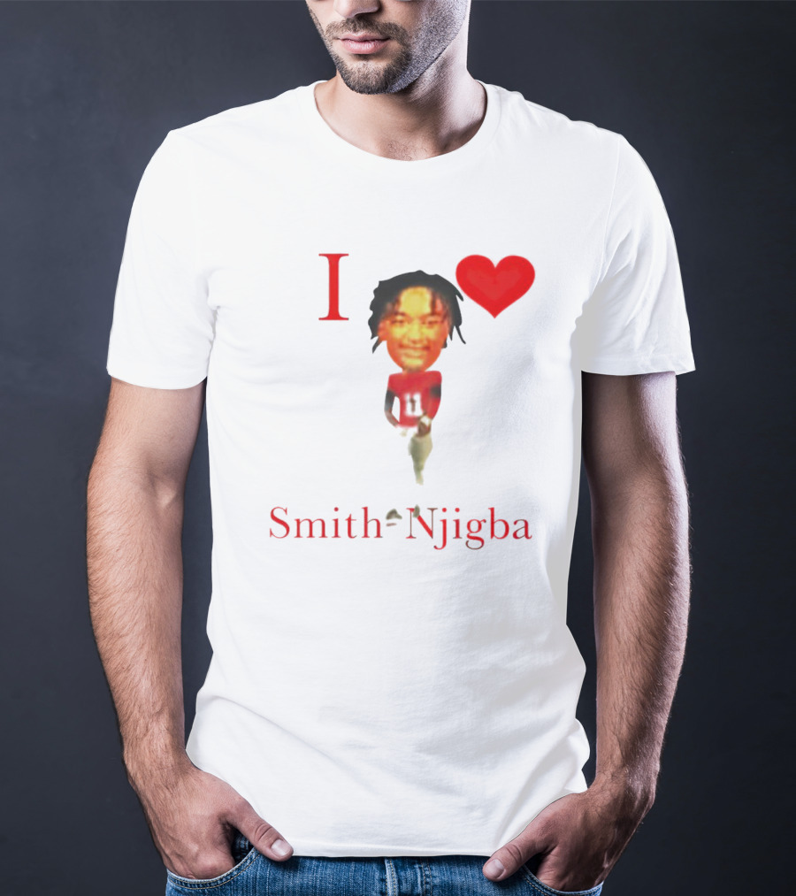 I Heart Jaxon Smith-Njigba Football Player Image T-Shirt