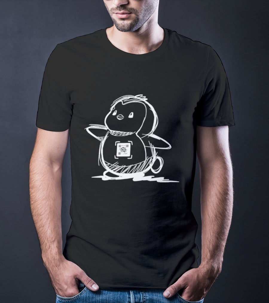 Iyk Pudgy Penguins QR Sketch T-Shirt