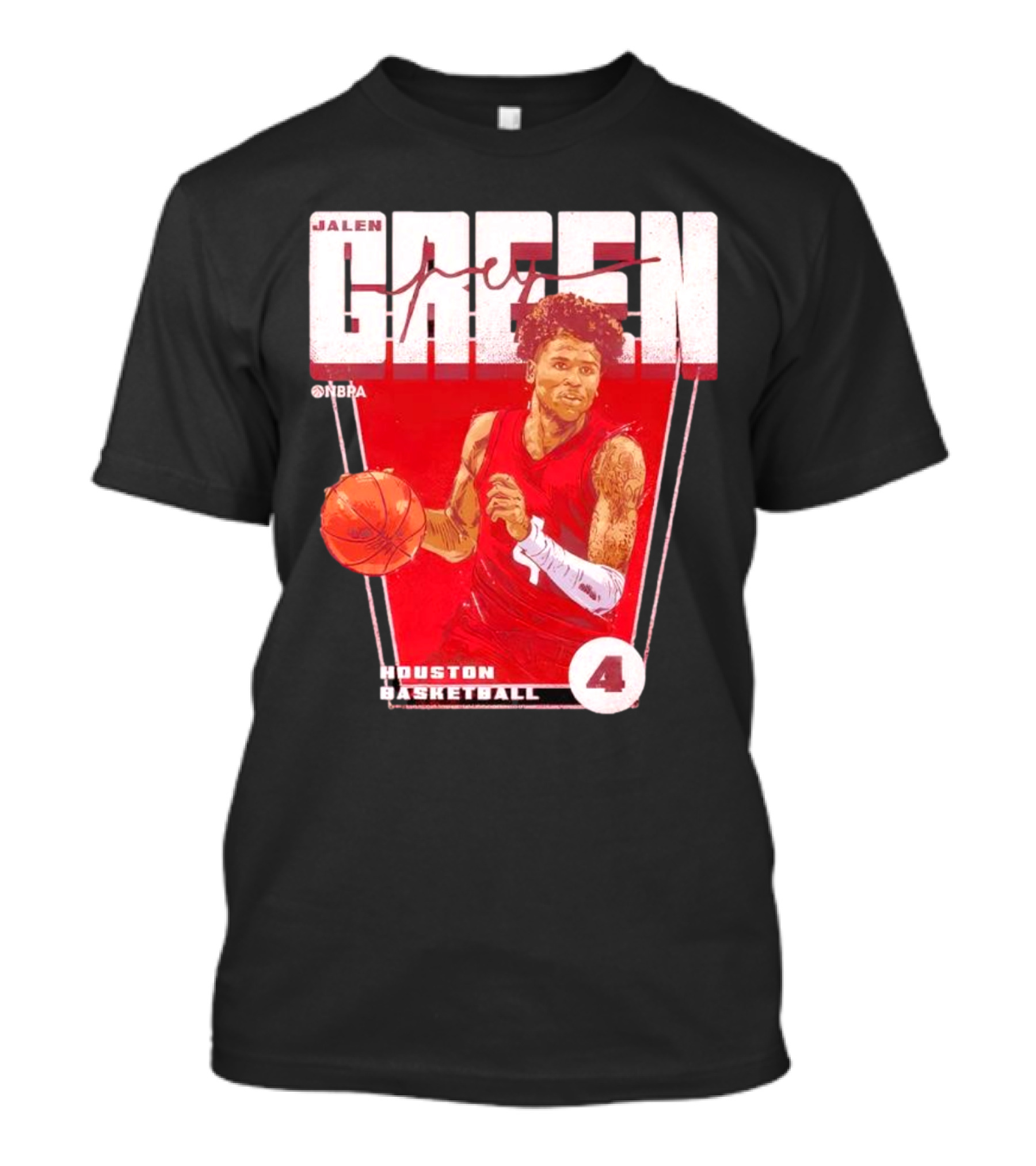 Jalen Green No. 4 Houston Basketball NBA Red Premiere T-Shirt