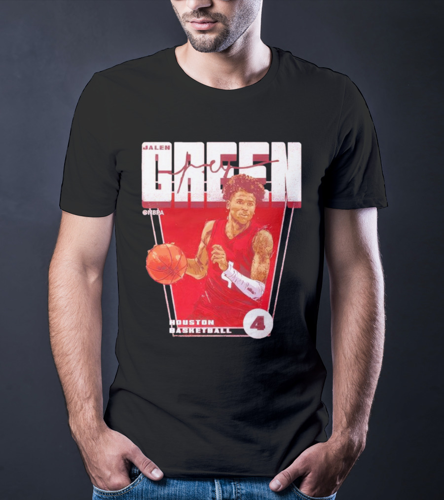 Jalen Green No. 4 Houston Basketball NBA Red Premiere T-Shirt