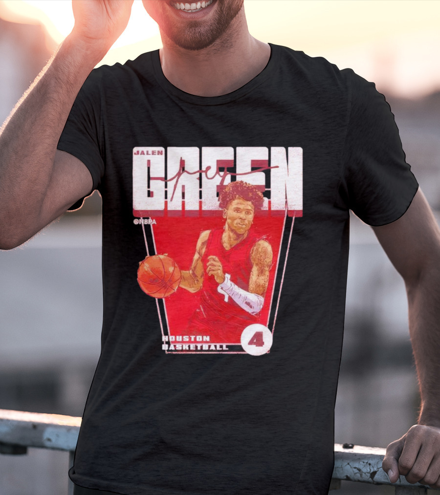 Jalen Green No. 4 Houston Basketball NBA Red Premiere T-Shirt