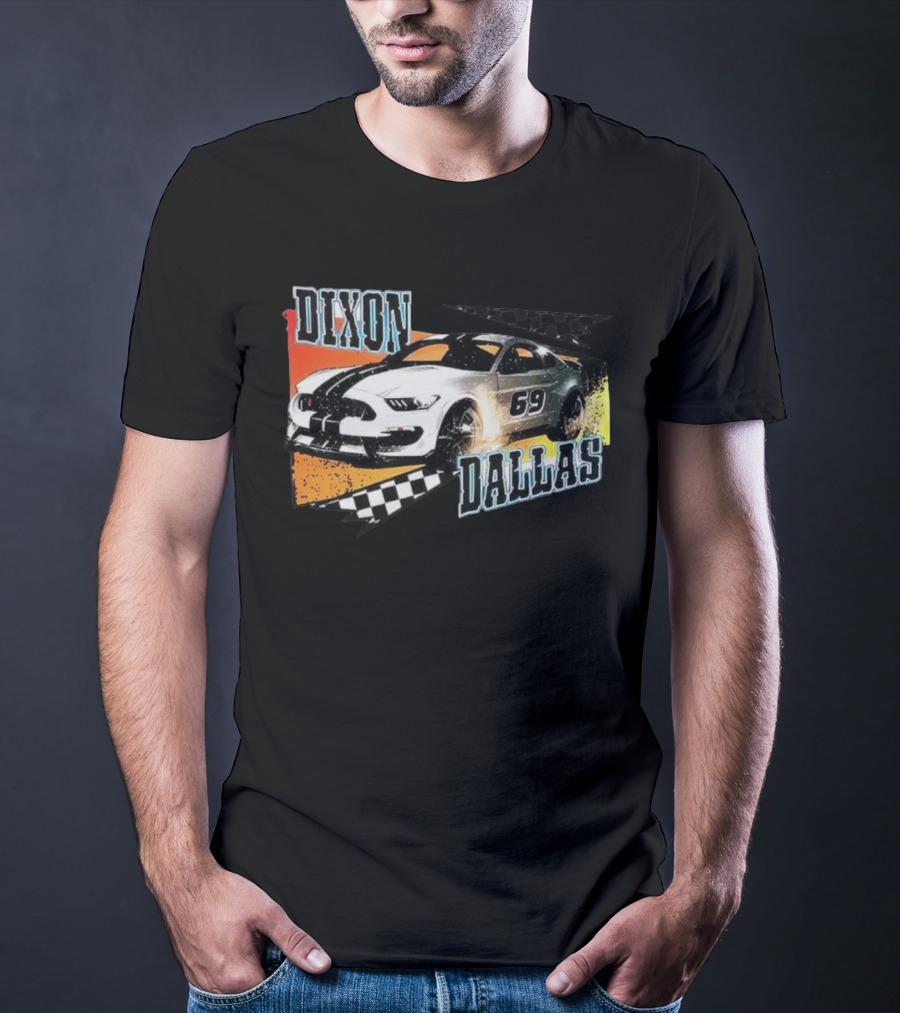 Dixon Dallas 69 Mustang Racing Car T-Shirt