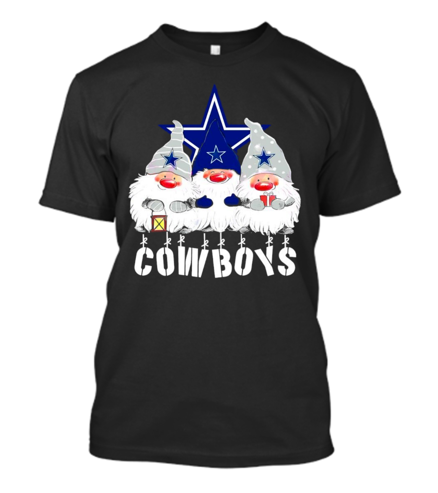 Gnomies Cowboys Christmas Star T-Shirt
