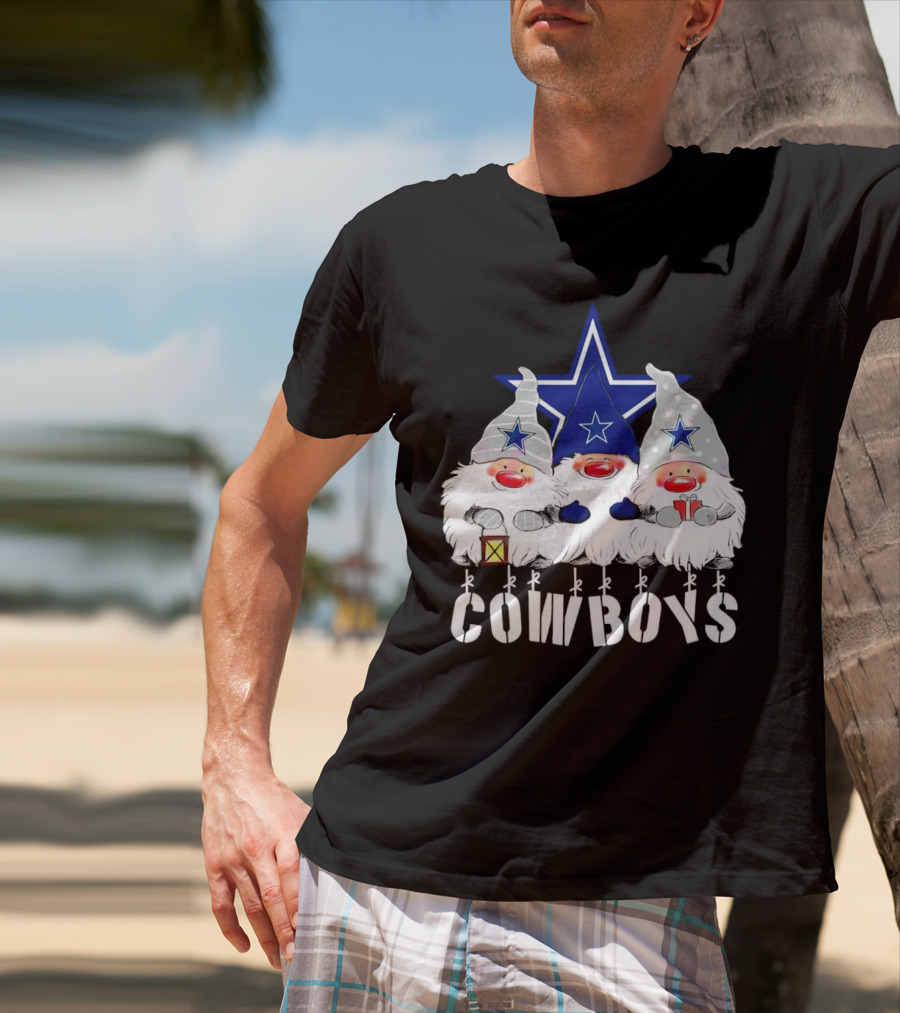Gnomies Cowboys Christmas Star T-Shirt