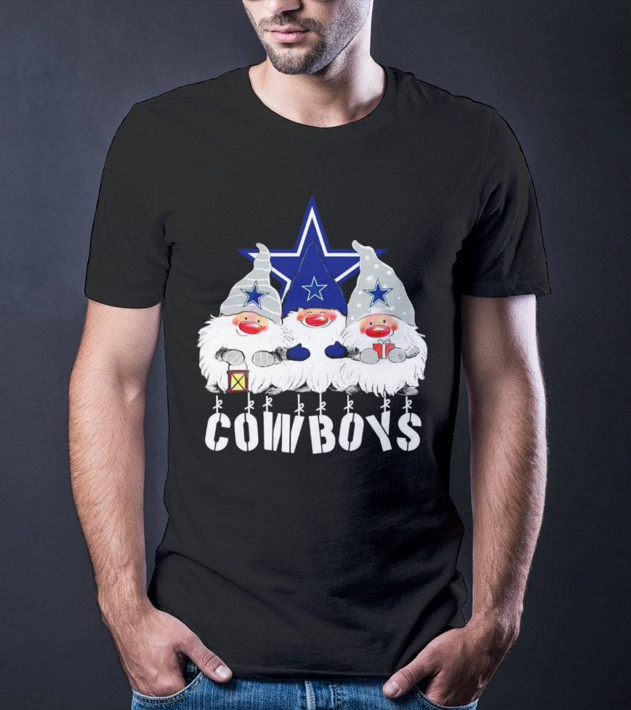 Gnomies Cowboys Christmas Star T-Shirt