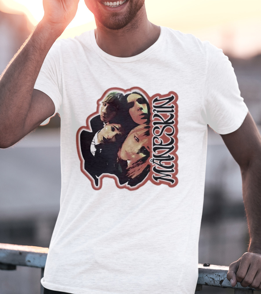 Maneskin Band Fisheye Style Group T-Shirt